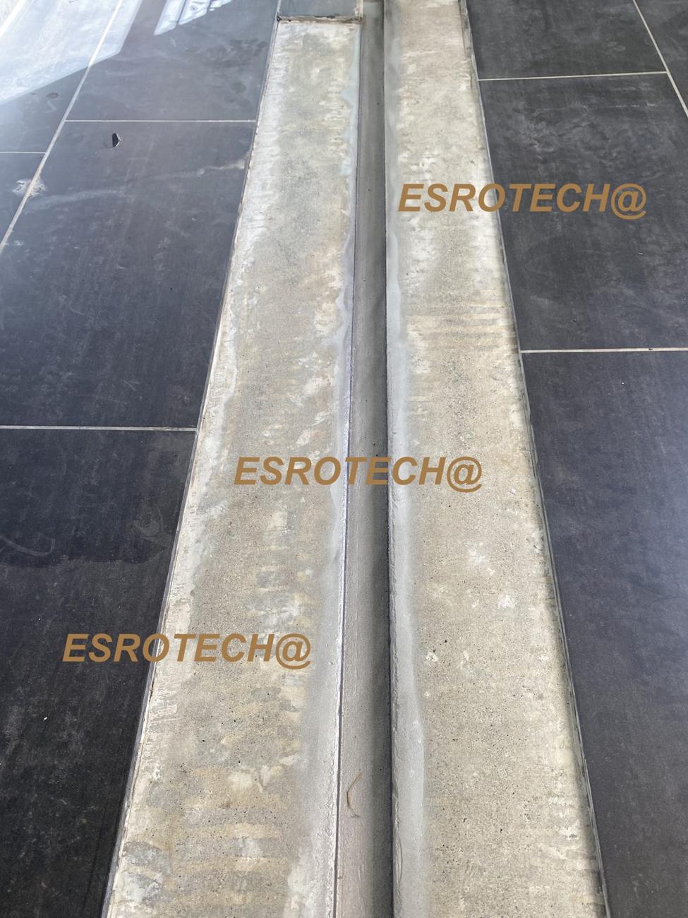 Sanierte Stossfuge zwischen Platten